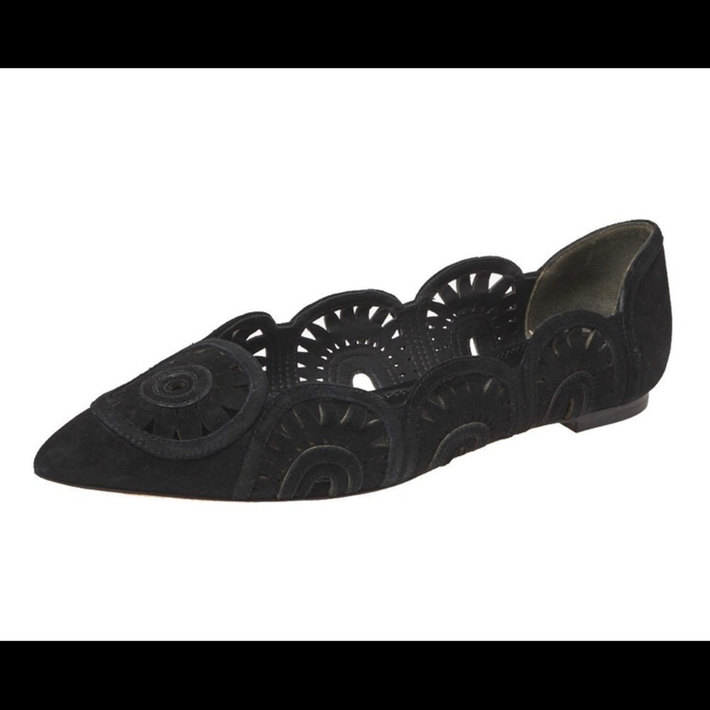 Tory Burch Leyla Suede Pointed Toe Flats